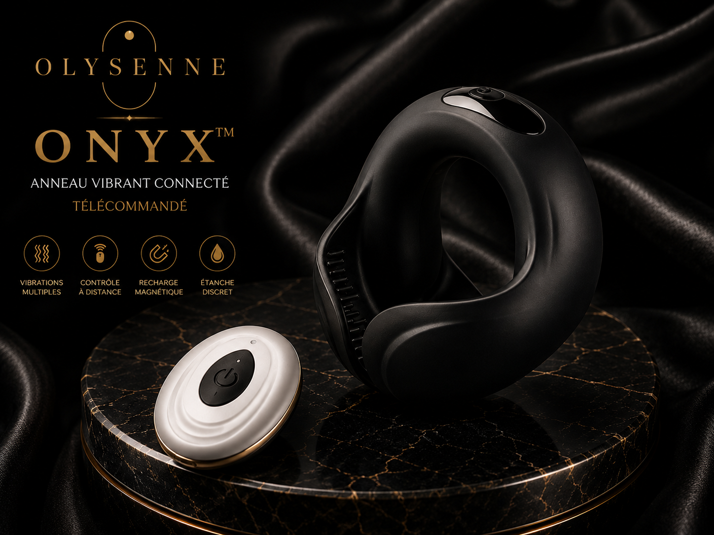 OLYSENNE ONYX™ Anneau Vibrant Connecté