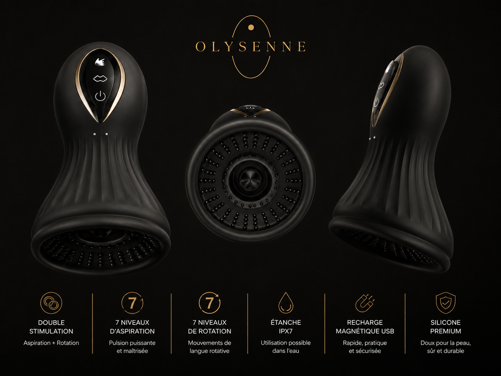 OLYSENNE SINN™ – Aspirateur Double Stimulation Rotative