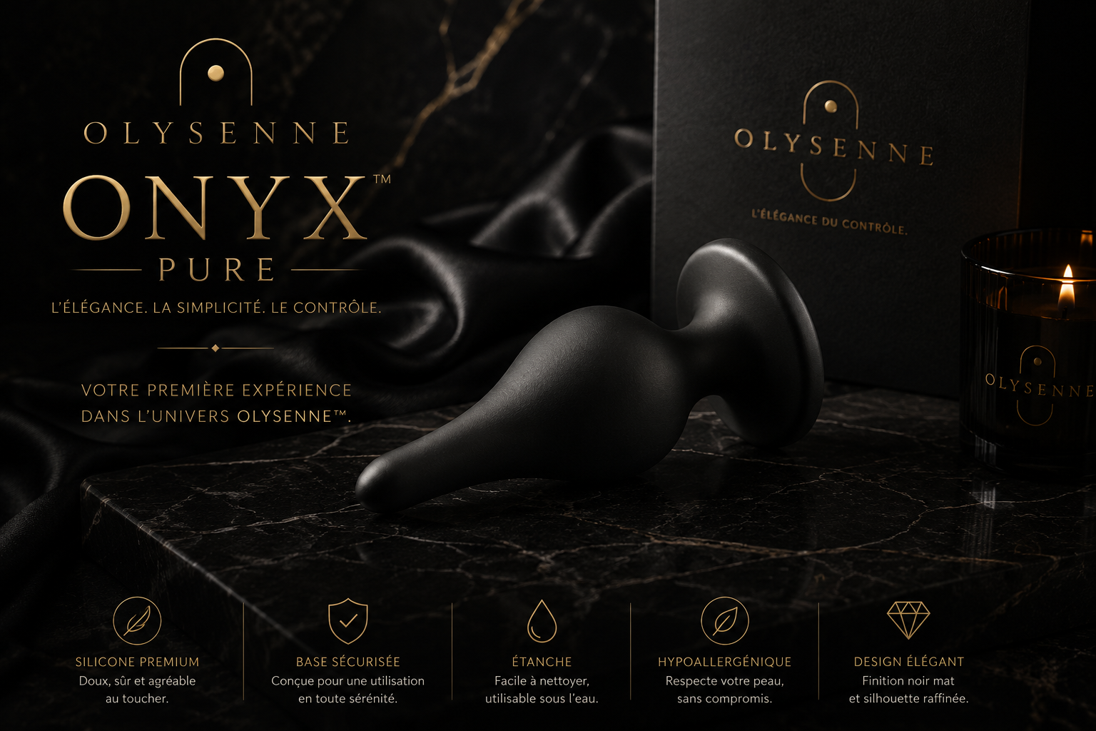 OLYSENNE ONYX™ Pure – Plug Anal Premium en Silicone