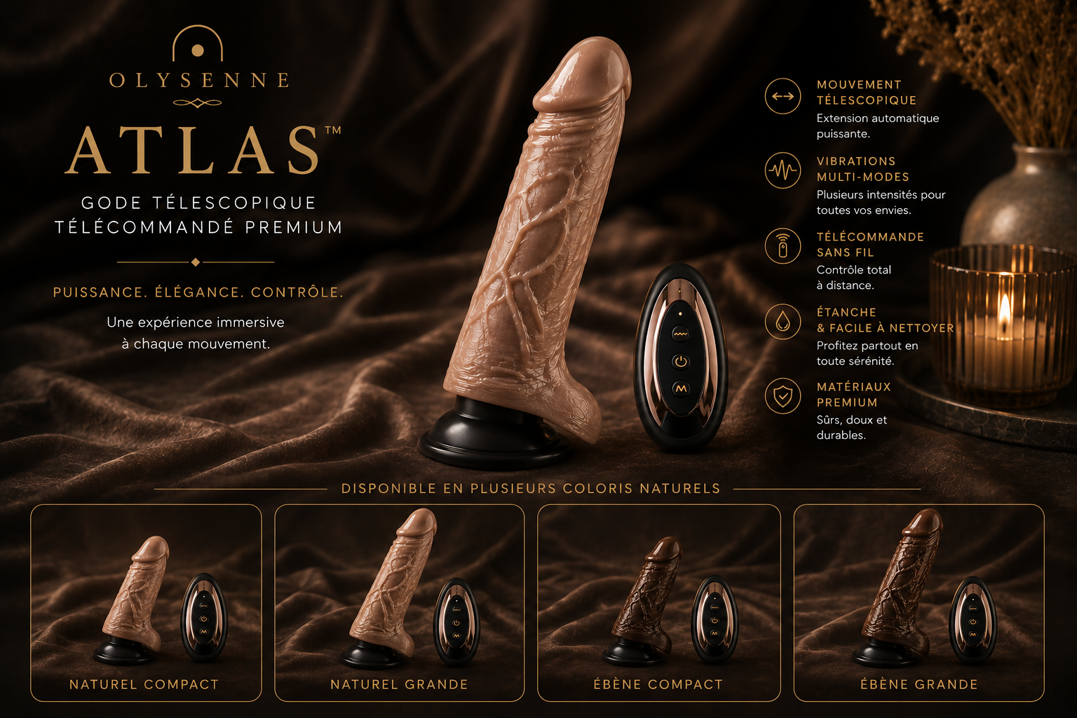 OLYSENNE Atlas™ – Stimulateur Télécommandé Premium