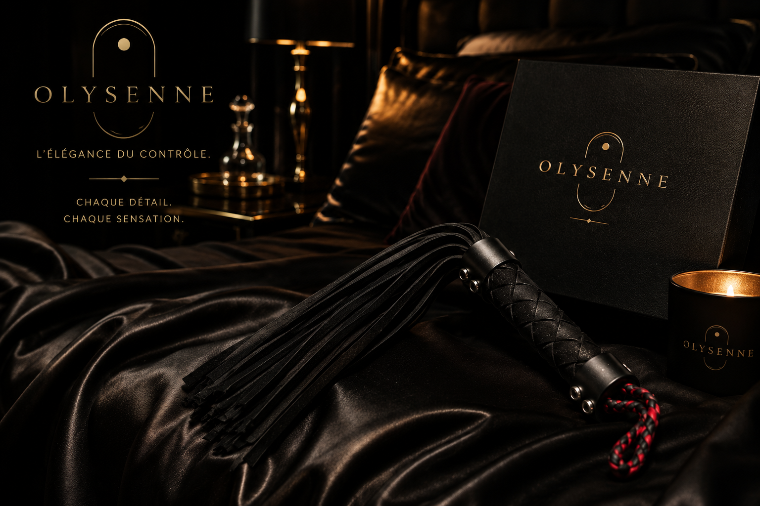 OLYSENNE NOX™ – Fouet en cuir tressé