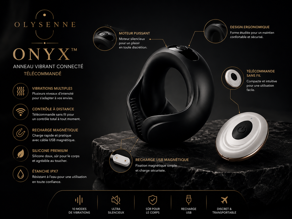 OLYSENNE ONYX™ Anneau Vibrant Connecté