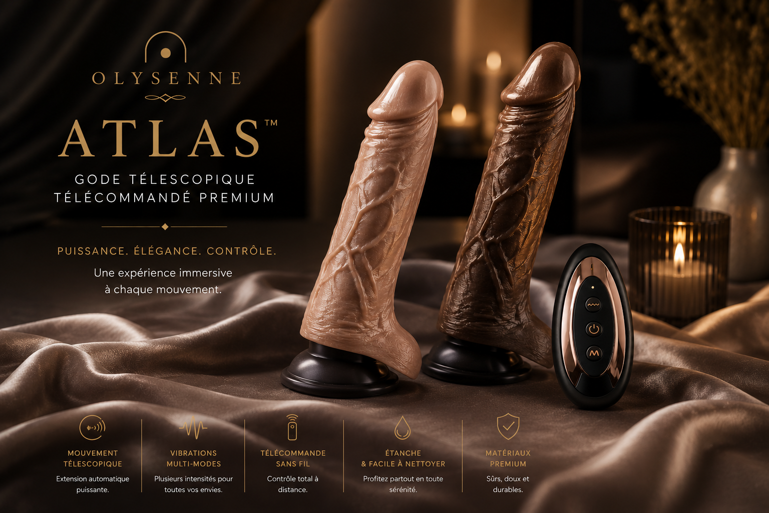 OLYSENNE Atlas™ – Stimulateur Télécommandé Premium